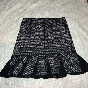 Worthington Black and White Textured Pencil Skirt
